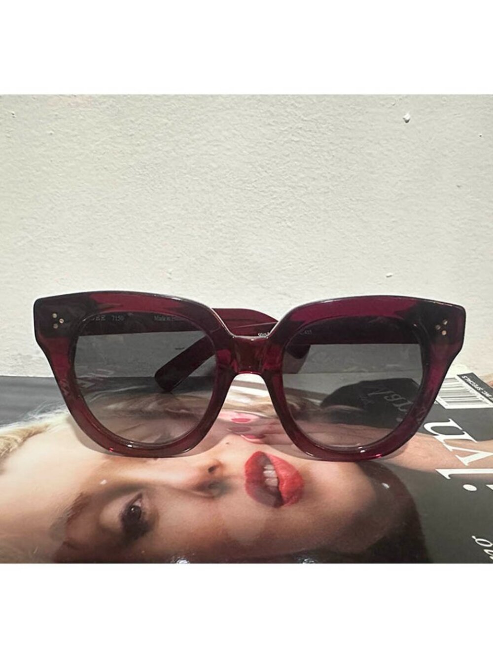 SEE OVERSIZED SUNGLASSES IN WINE COLOR
